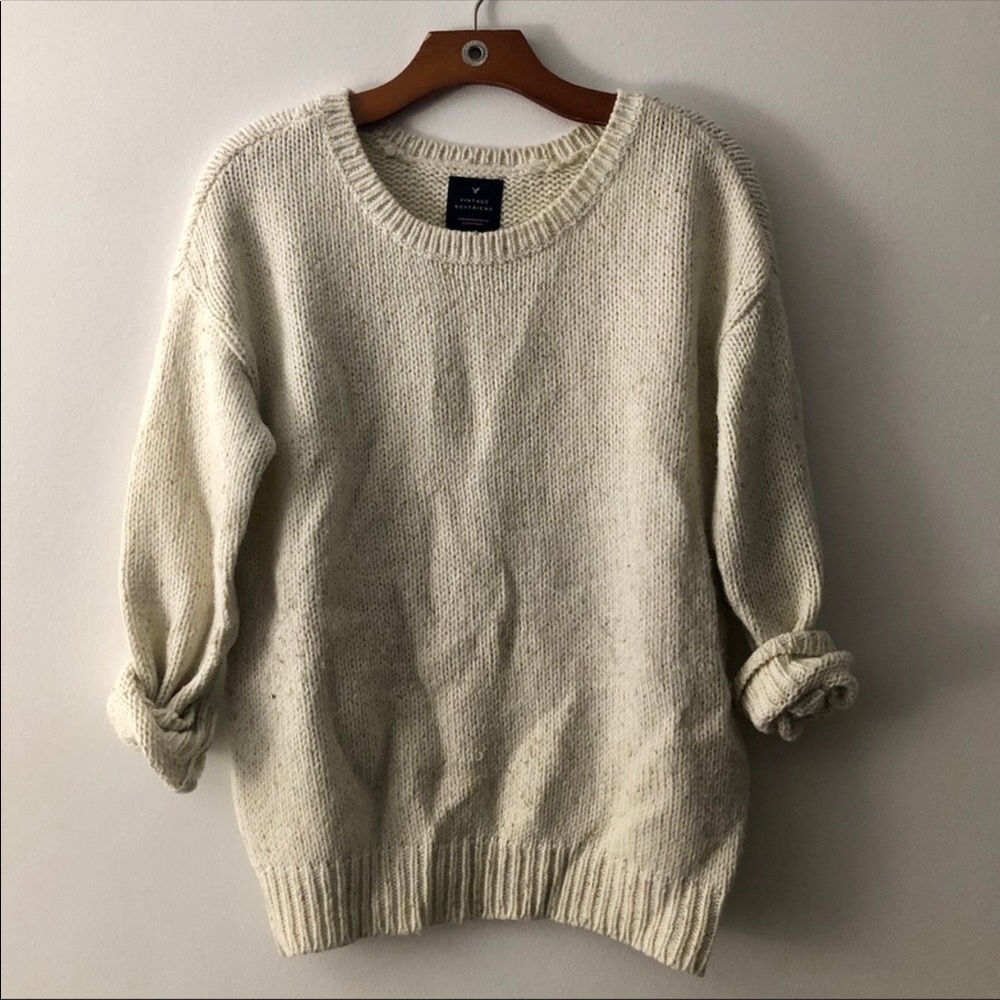 Cream with gold sparkle sweater
